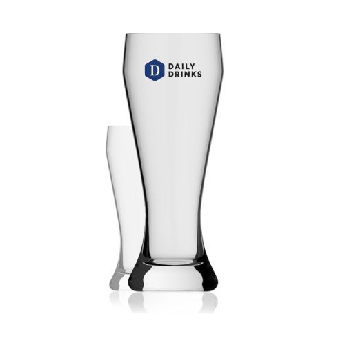 Weizenbierglas XXL 2,0 liter met meerkleurig DailyDrinks-logo op het voorvlak