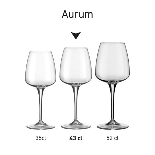 Aurum Rocco Bormioli Wine Glass 43 cl. with print