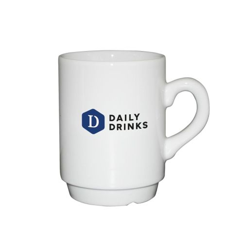 Dispenser mug white 20 cl. with print