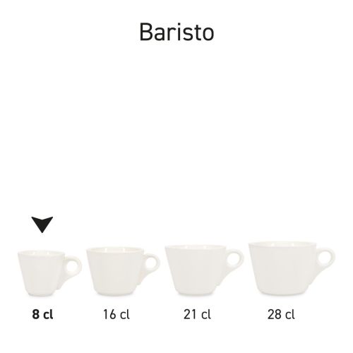 Serie-overzicht van Baristo Espresso Kopjes in verschillende bijpassende uitvoeringen.