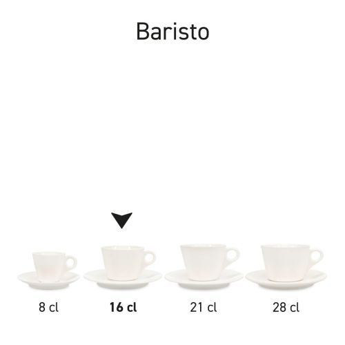 Overzichtsafbeelding van Baristo Koffie 16 cl. SET porselein als onderdeel van een serie koppen.