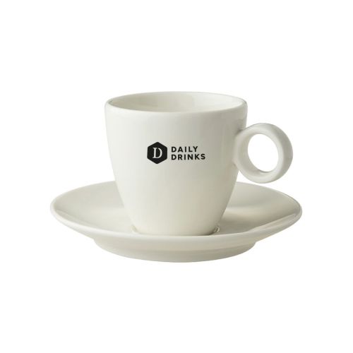 Bart Koffie 17 cl. SET porseleinen kopjes met DailyDrinks-logo in één kleur op vooraanzicht. Bart Koffie 17 cl. SET porseleinen kopjes met DailyDrinks-logo in één kleur op vooraanzicht.
