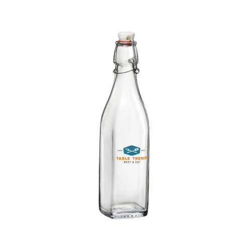 Beugelfles Vierkant Swing 0,25 liter bedrukken