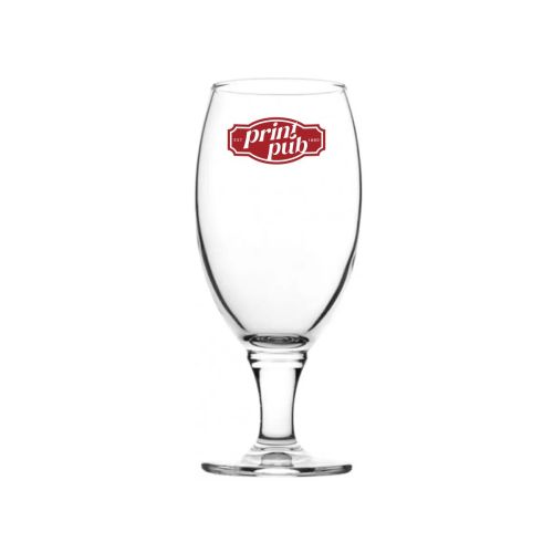 Beer glass Cheers 32.5 cl. with a single-colour PrintPub logo printed on the front.