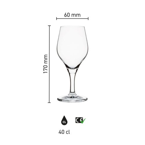 Infographic showing dimensions of beer glass Ronceva 25 cl, including height and diameter.