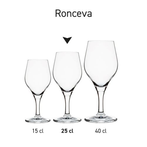 Series of Ronceva beer glasses presented as a set or product line.