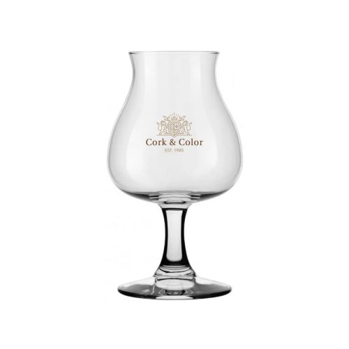 Beer glass Specials Tasting 25 cl. with colourful CorkColor logo in multiple colours on the front.