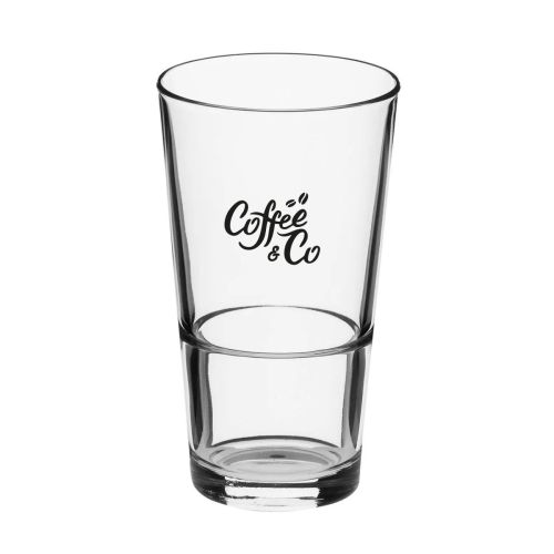 Bierglas Vaasje Stapel 34 cl. bedrukt met CoffeeCo-logo in één kleur op het vooraanzicht. Bierglas Vaasje Stapel 34 cl. bedrukt met CoffeeCo-logo in één kleur op het vooraanzicht.