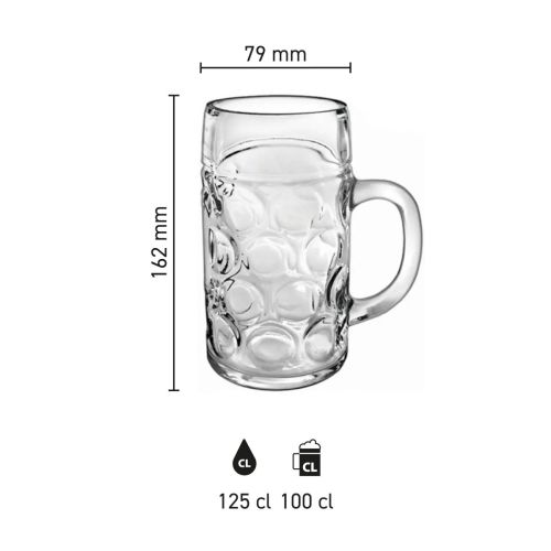 Technical infographic of the beer mug Don 100 cl. with details on size and content. Technical infographic of the beer mug Don 100 cl. with details on size and content.