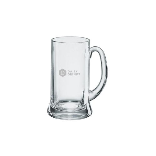 Bierpul Icon 25 cl van glas met gegraveerd DailyDrinks-logo op het vooraanzicht.