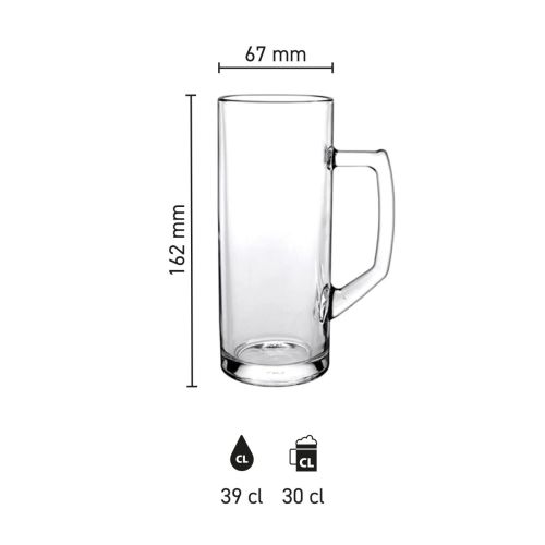Infographic showing dimensions of beer mug Reno 30 cl tap size, such as height and capacity. Infographic showing dimensions of beer mug Reno 30 cl tap size, such as height and capacity.