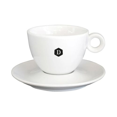 Porcelain Bola cappuccino white 20 cl. set with one-coloured DailyDrinks logo on the front. Porcelain Bola cappuccino white 20 cl. set with one-coloured DailyDrinks logo on the front.