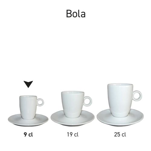 Bola Espresso hoog wit 9 cl. SET bedrukken