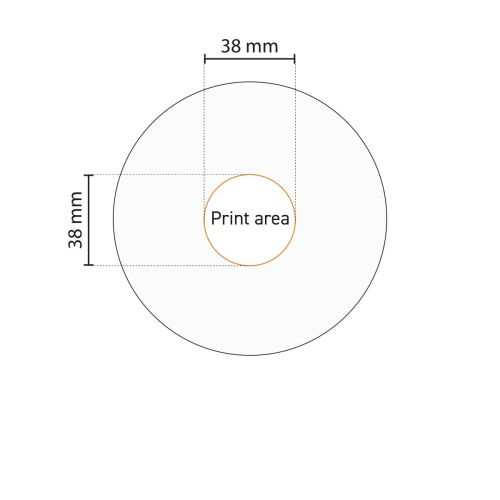 Technical working drawing with printing area on Bola coffee and cappuccino saucer 14.5 cm.