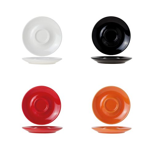Colour view of the Bola cappuccino dish 14.5 cm porcelain in different colours.