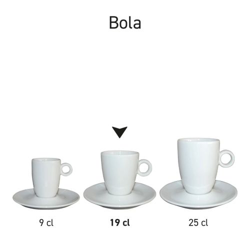 Bola Koffie hoog wit 19 cl. SET bedrukken