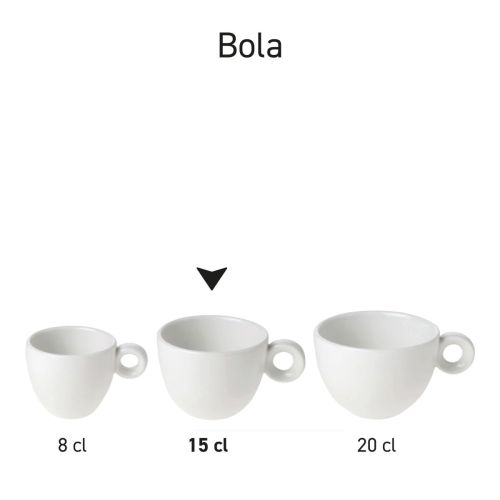 Overview of Bola coffee cups as a series of porcelain cups.