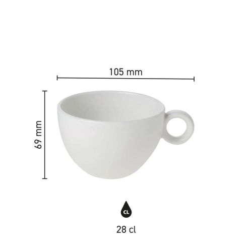 Bola Koffie Verkeerd Kop wit 28 cl. bedrukken