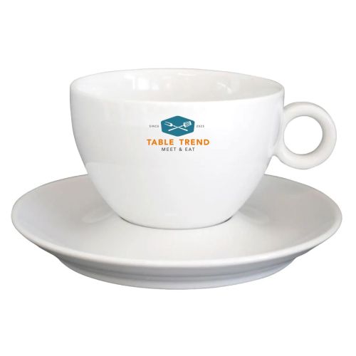 Bola Koffie Verkeerd wit 28 cl. SET bedrukken