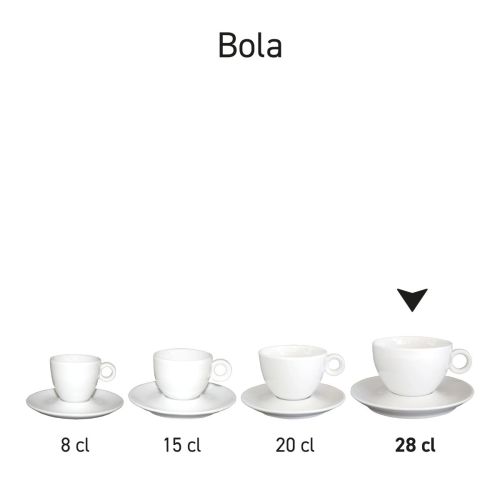 Bola Koffie Verkeerd wit 28 cl. SET bedrukken