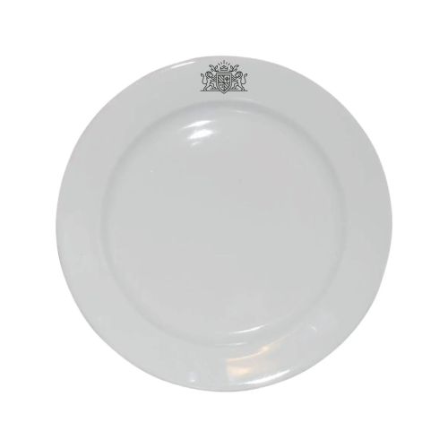 Bord brede rand wit 21 cm. bedrukken