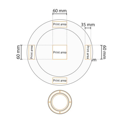 Technical infographic shows size and structure of plate wide rim 28 cm porcelain. Technical infographic shows size and structure of plate wide rim 28 cm porcelain.