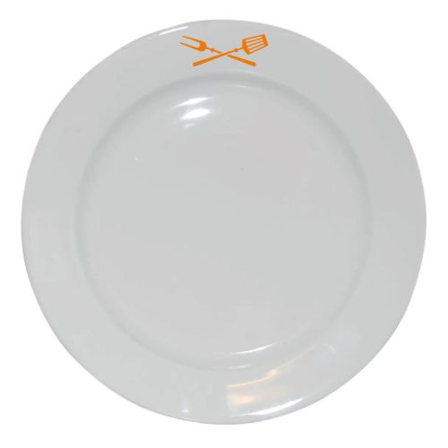 Bord brede rand wit 28 cm. bedrukken