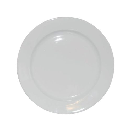 Bord Diep brede rand wit 23 cm. bedrukken