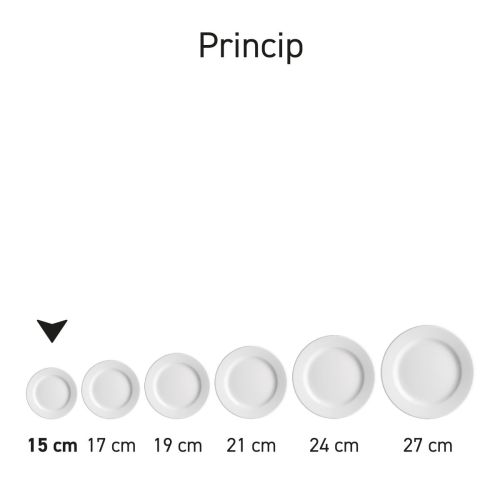 Set of several porcelain plates Princip pictured together in a series view.