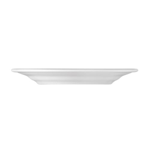 Side of porcelain plate Princip 24 cm, with slight curvature and thin rim.