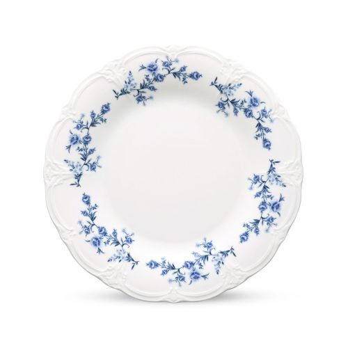 Ivoor-blauw porseleinen bord Retro van 21,5 cm