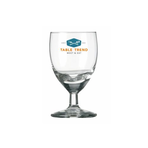 Guild shot glass 6 cl. with multi-coloured TableTrend logo on front, printed on clear glass. Guild shot glass 6 cl. with multi-coloured TableTrend logo on front, printed on clear glass.
