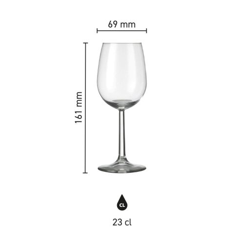 Infographic van productafmetingen van het Bouquet wijnglas 23 cl. Infographic van productafmetingen van het Bouquet wijnglas 23 cl.