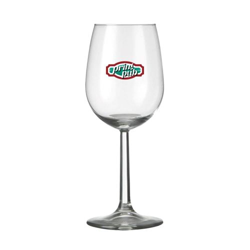 Vooraanzicht van Bouquet wijnglas 35 cl. met full-colour PrintPub-logo op het glas gedrukt. Vooraanzicht van Bouquet wijnglas 35 cl. met full-colour PrintPub-logo op het glas gedrukt.