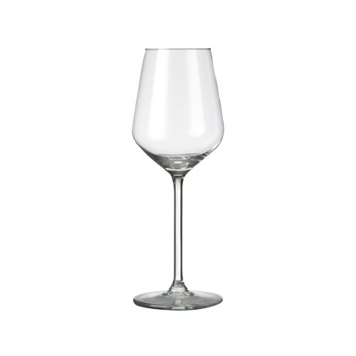 Heldere glasweergave van het Carre wijnglas 29 cl. frontaal bekeken. Heldere glasweergave van het Carre wijnglas 29 cl. frontaal bekeken.