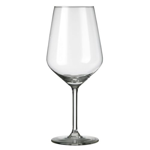 Vooraanzicht van het Carre wijnglas 53 cl. van helder glas met ruime kelk en strakke lijn. Vooraanzicht van het Carre wijnglas 53 cl. van helder glas met ruime kelk en strakke lijn.
