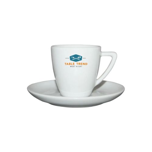 Classic Espresso wit 7 cl. SET porselein met meerkleurig TableTrend-logo aan de voorzijde. Classic Espresso wit 7 cl. SET porselein met meerkleurig TableTrend-logo aan de voorzijde.