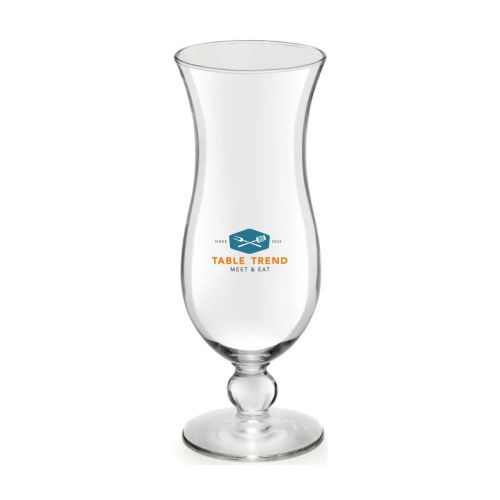 Cocktail glass Blue Hawai 44 cl. with multi-coloured TableTrend logo printed on the front.