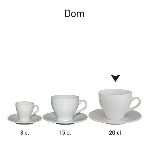 Dom Cappuccino wit 20 cl. SET bedrukken