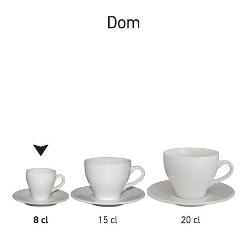 Dom Espresso wit 8 cl. SET bedrukken