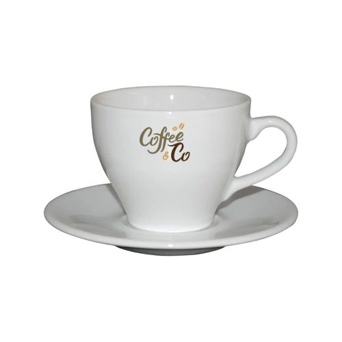 Dom Koffie wit 15 cl. SET bedrukken