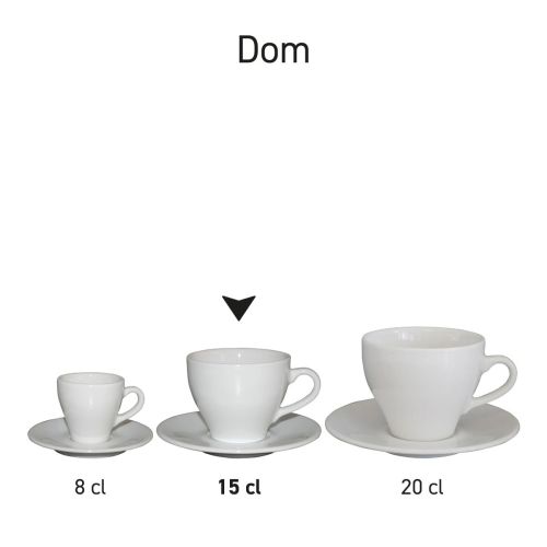 Dom Koffie wit 15 cl. SET bedrukken