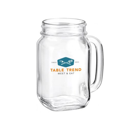 Drink Jar Country 48 cl printed with colourful TableTrend logo on the front of the glass. Drink Jar Country 48 cl printed with colourful TableTrend logo on the front of the glass.