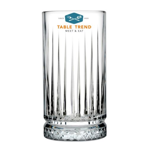 Elysia Longdrink glas 44,5 cl. met meerkleurig TableTrend-logo op het vooraanzicht. Elysia Longdrink glas 44,5 cl. met meerkleurig TableTrend-logo op het vooraanzicht.