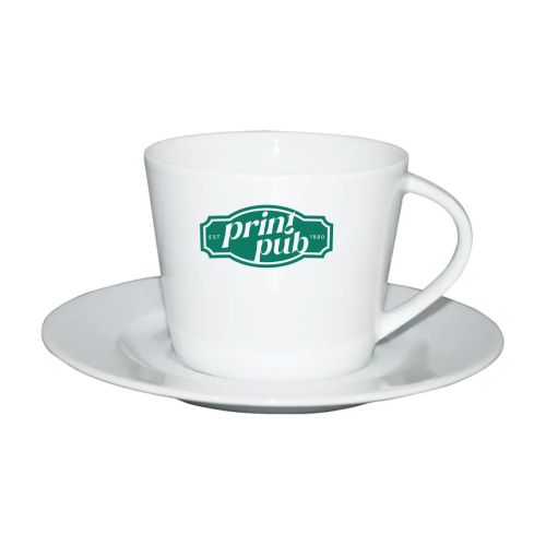 Eénkleurig PrintPub-logo bedrukt op de voorzijde van de Eva Koffie SET 20 cl. porselein. Eénkleurig PrintPub-logo bedrukt op de voorzijde van de Eva Koffie SET 20 cl. porselein.