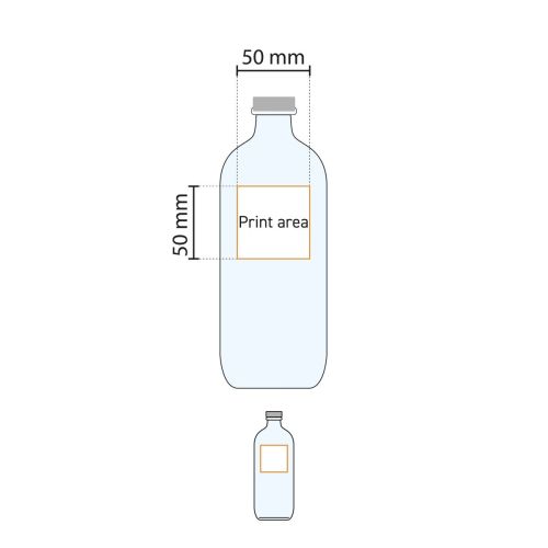 Iconic 0.54 litre bottle (incl. silver cap) imprinted Iconic 0.54 litre bottle (incl. silver cap) imprinted