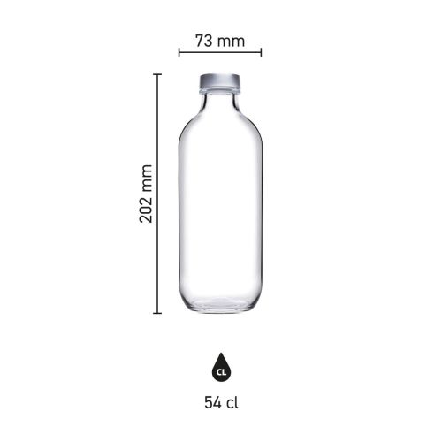 Iconic 0.54 litre bottle (incl. silver cap) imprinted Iconic 0.54 litre bottle (incl. silver cap) imprinted