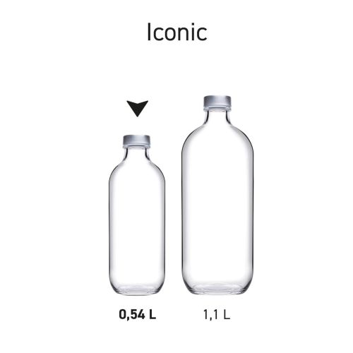 Iconic 0.54 litre bottle (incl. silver cap) imprinted Iconic 0.54 litre bottle (incl. silver cap) imprinted