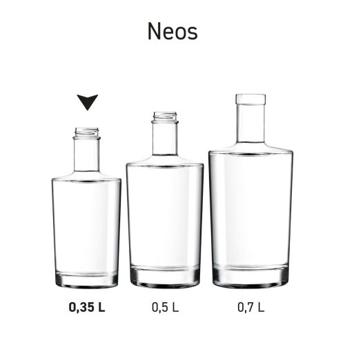 Serie Neos flessen gepresenteerd in meerdere maten als onderdeel van de Neos-serie. Serie Neos flessen gepresenteerd in meerdere maten als onderdeel van de Neos-serie.
