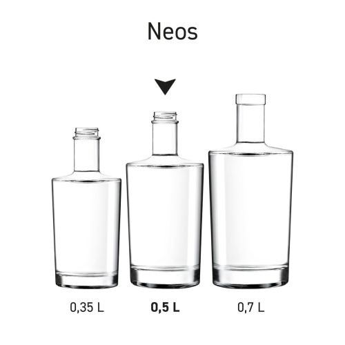 Series of bottles Neos presented in different capacity sizes. Series of bottles Neos presented in different capacity sizes.